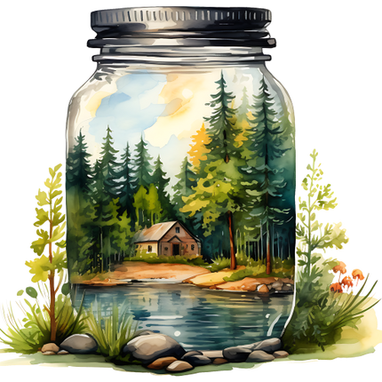 (254-01) Landscape Mason Jar