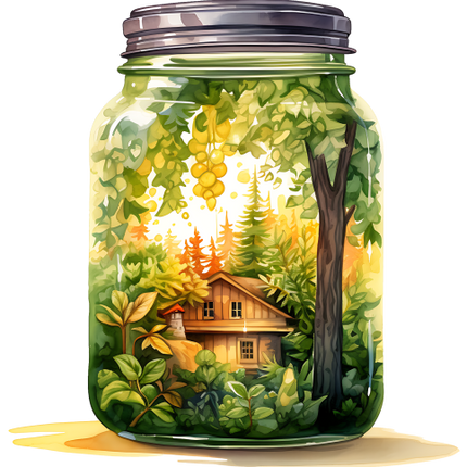 (254-01) Landscape Mason Jar
