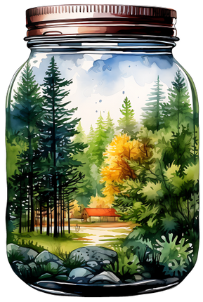 (254-01) Landscape Mason Jar