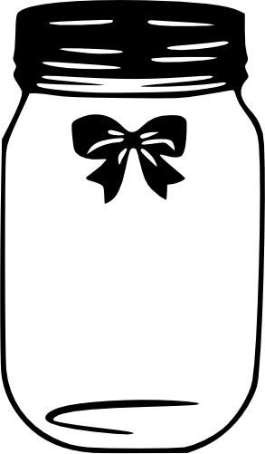 (s254-2B) Mason Jar Bow