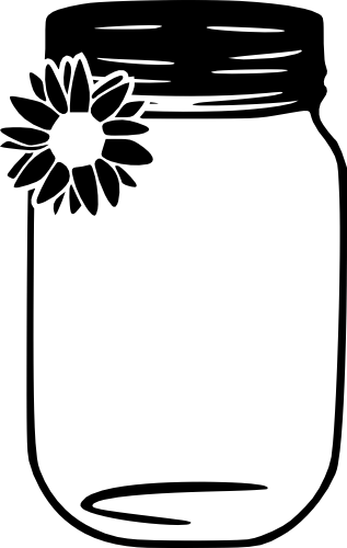 (s254-2C) Mason Jar Sunflower