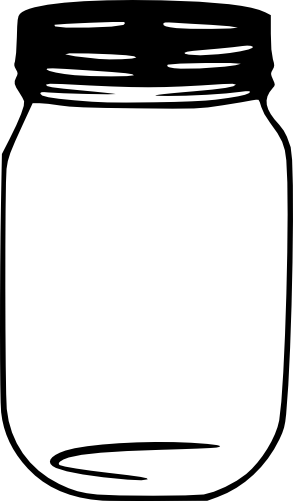 (254-02-A) Mason Jar Iron-On Transfer