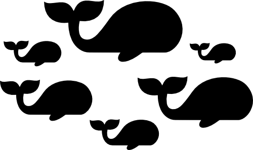 (255-B) Whale Whales Set Assorted or Same Sizes