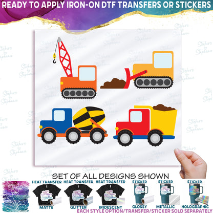 (s259-G2) Set of 4 Construction Vehicles
