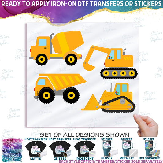(s259-G3) Set of 4 Construction Vehicles