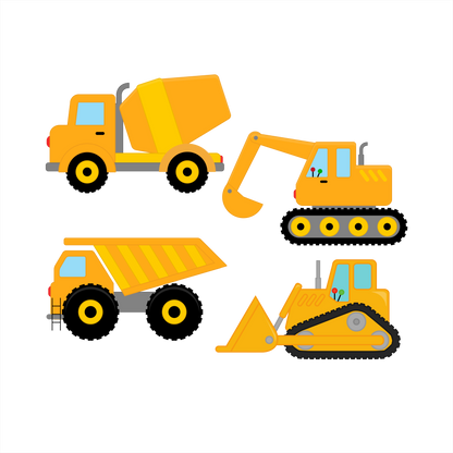 (s259-G3) Set of 4 Construction Vehicles