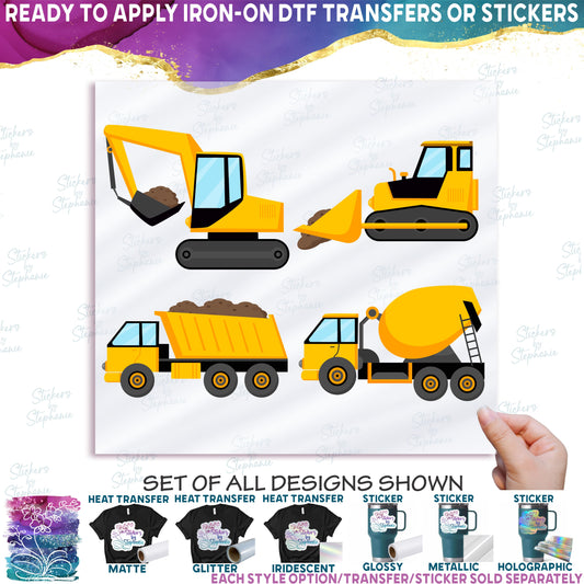 (s259-G4) Set of 4 Construction Vehicles