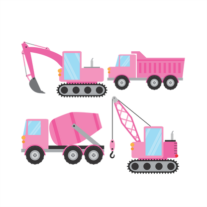 (s259-G5) Set of 4 Construction Vehicles