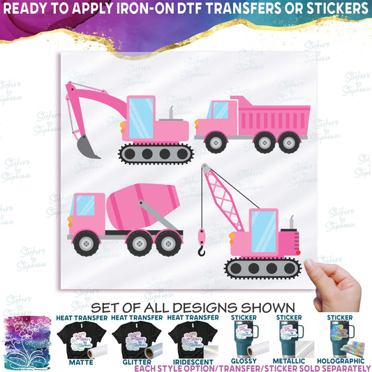 (s259-G5) Set of 4 Construction Vehicles