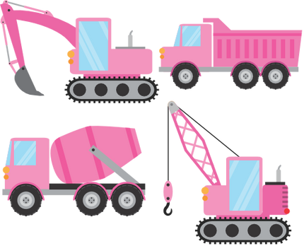 (259-G5) Set of 4 Construction Vehicles