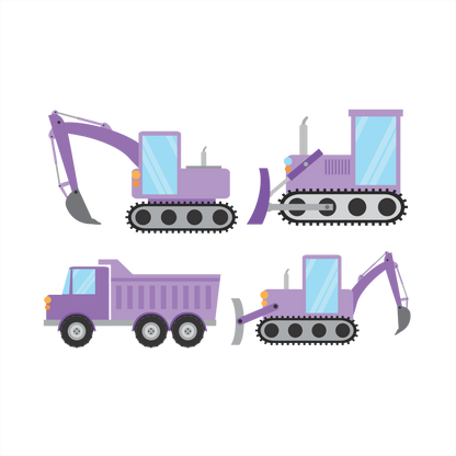 (s259-G6) Set of 4 Construction Vehicles