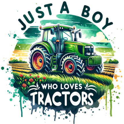 (s259-03-G) Just a Boy Who Loves Tractors
