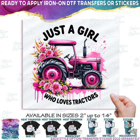 (s259-3-H) Just a Girl Who Loves Tractors