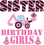 (259-02-A) Pink Construction Family Custom Text