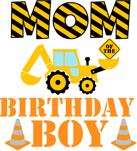(259-02-A) Yellow Construction Family Custom Text