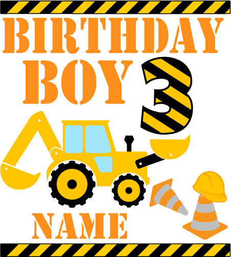 (259-02-B) Yellow Construction Family Custom Text