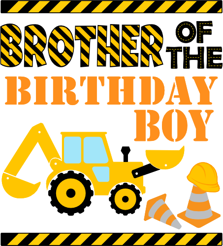 (259-02-B) Yellow Construction Family Custom Text