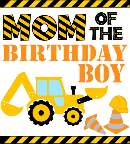(259-02-B) Yellow Construction Family Custom Text