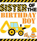 (259-02-B) Yellow Construction Family Custom Text