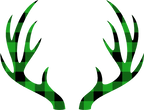 (s026-1-I) Deer Antlers Red, Green, Blue White Black Buffalo Plaid