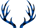 (s026-1-I) Deer Antlers Red, Green, Blue White Black Buffalo Plaid
