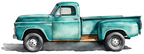 (260-6) Teal Vintage Truck