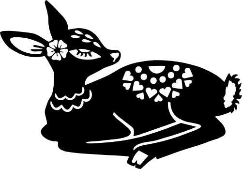 (s262-1-E) Folk Animals Deer