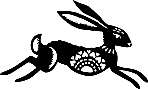 (s262-1-I) Folk Animals Bunny Rabbit Hare