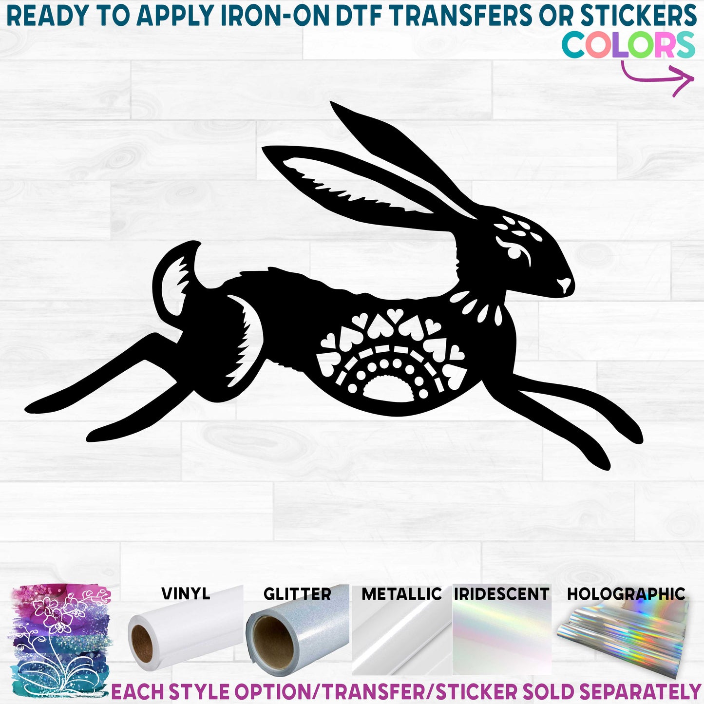 (s262-1-I) Folk Animals Bunny Rabbit Hare