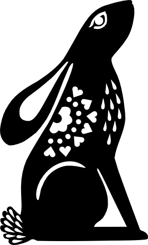 (s262-1-K) Folk Animals Bunny Rabbit Hare