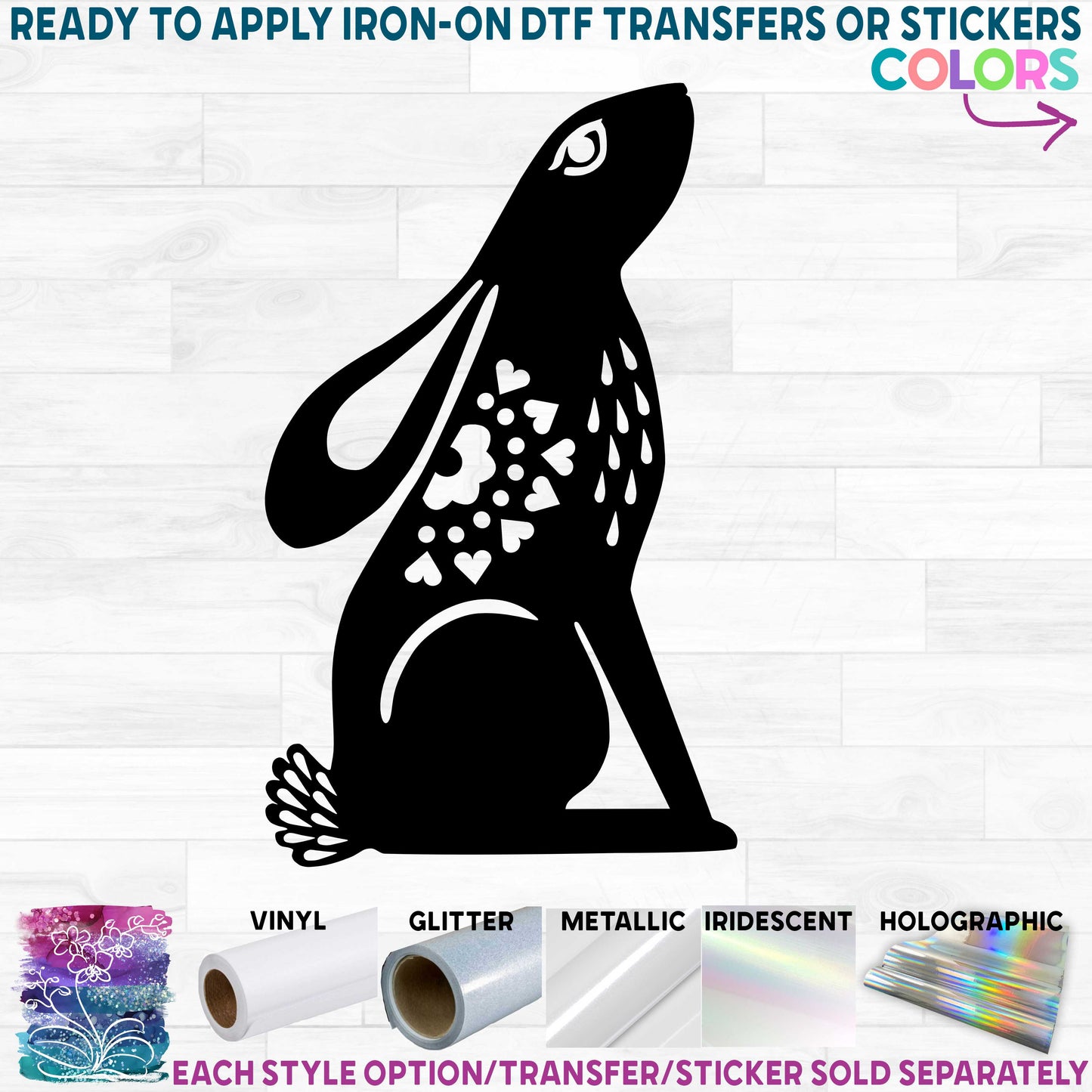 (s262-1-K) Folk Animals Bunny Rabbit Hare