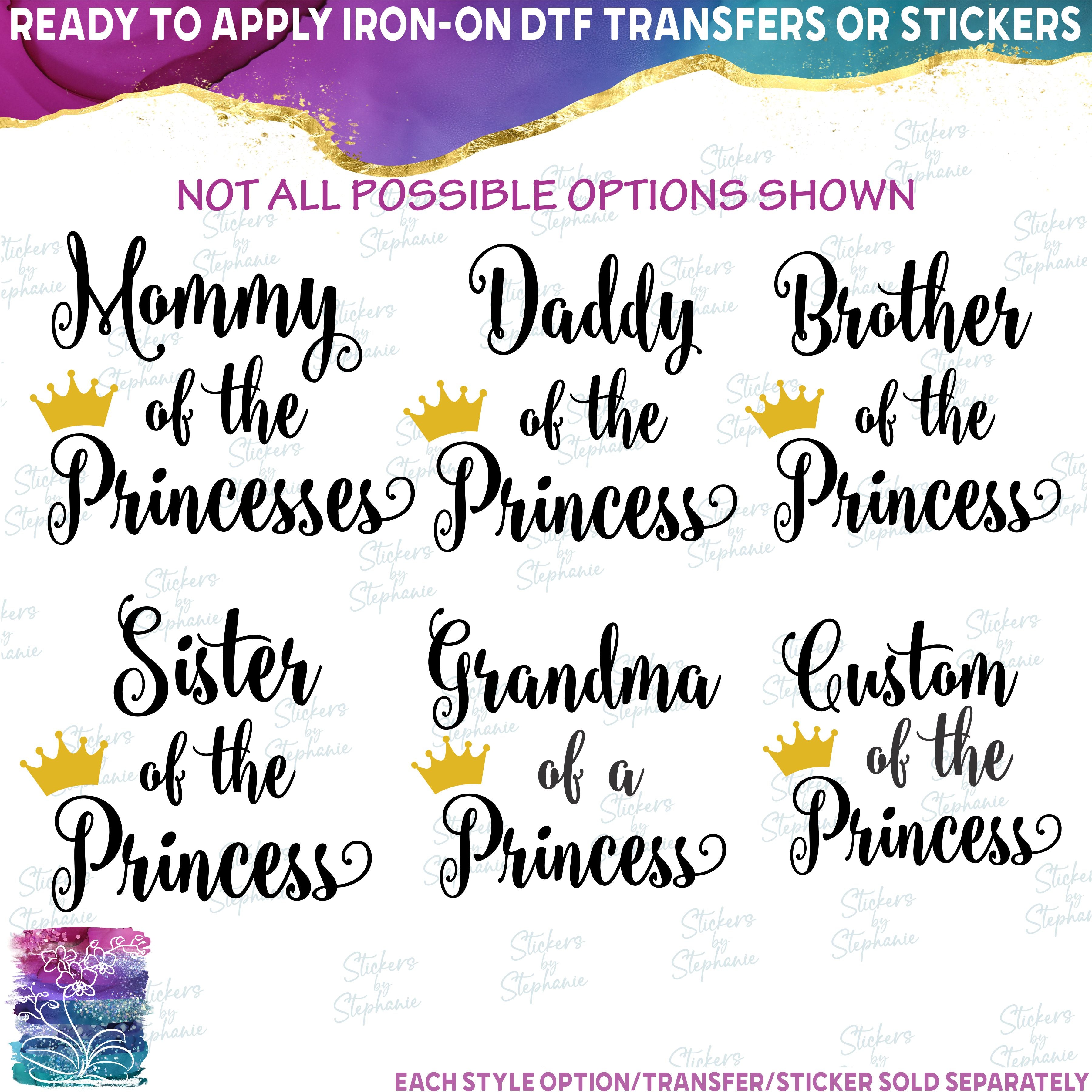 (s266-5A) Mommy Family of the Princess, Princesses Custom Text