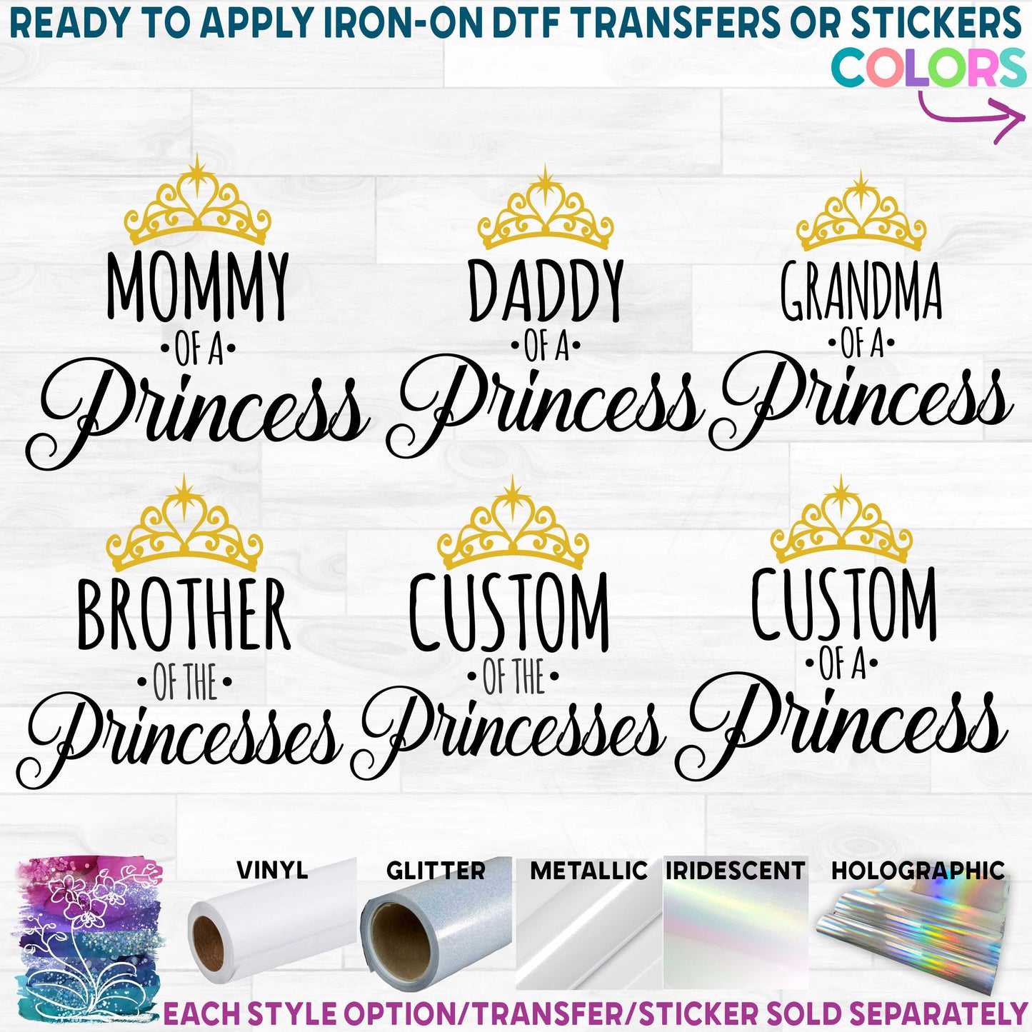 (s266-5B) Mommy Family of a Princess, of the Princess, Princesses Custom Text