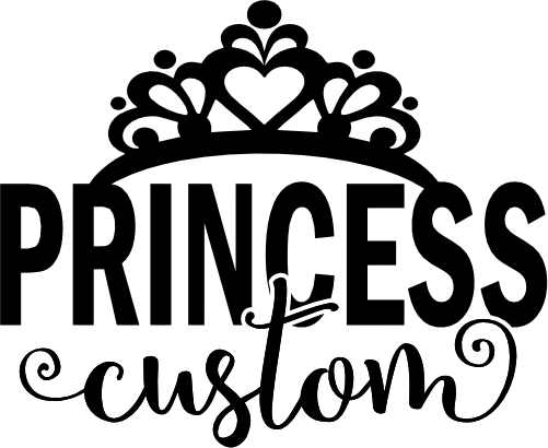 (266-05-E) Princess Heart Tiara Custom Name Text