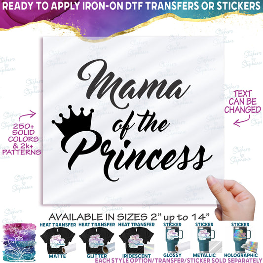 (s266-5C) Mommy Family of the Princess, Princesses Custom Text