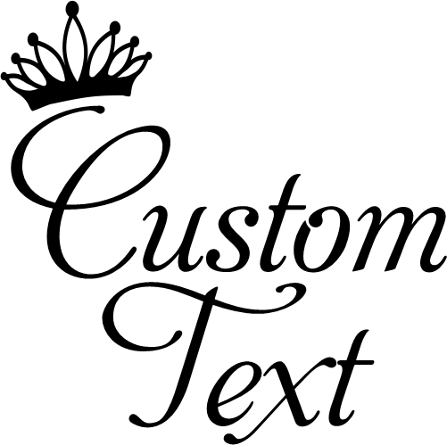 (266-05-F) Princess Tiara Custom Name Text