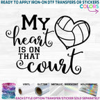 (s269-2D) My Heart is On That Court Volleyball