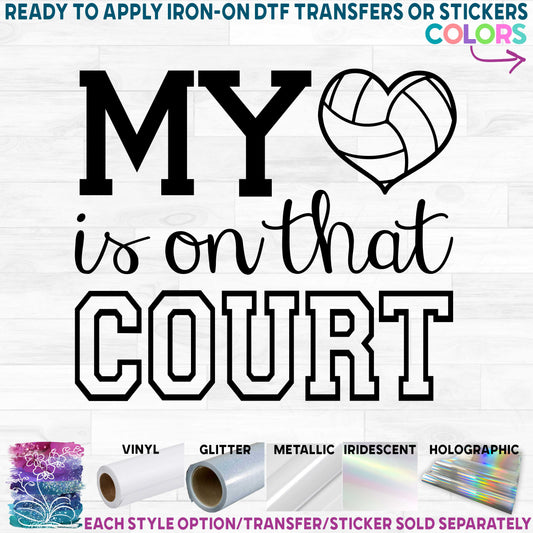 (s269-3D) My Heart is on That Court Volleyball