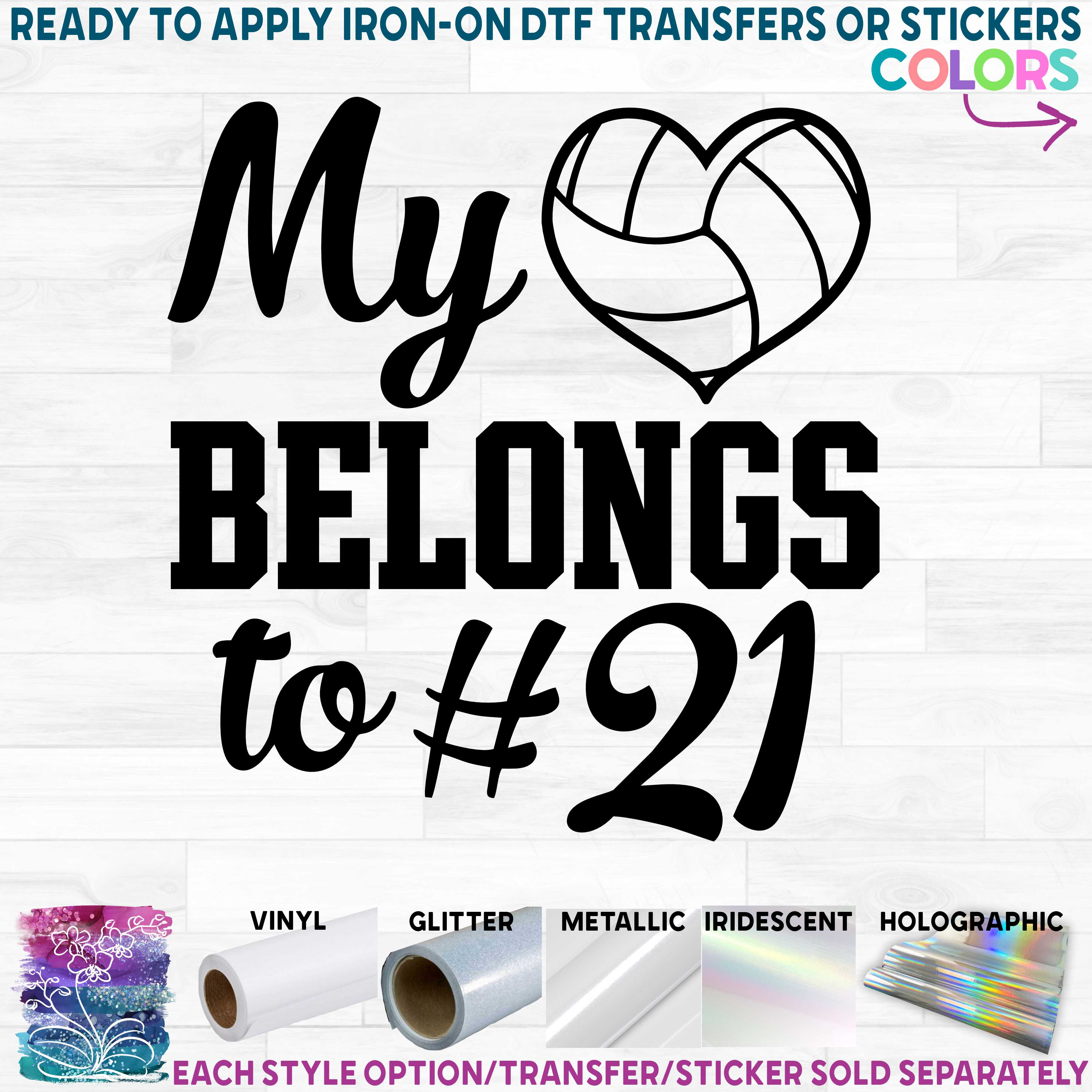(s269-5D) My Heart is Belongs to # Volleyball