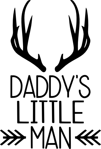 (s026-3E) Daddy's Little Man Deer Antlers