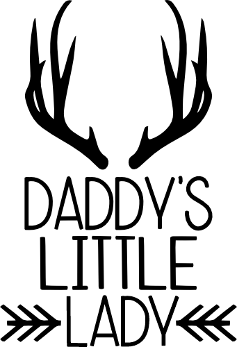 (s026-3E) Daddy's Little Lady Deer Antlers