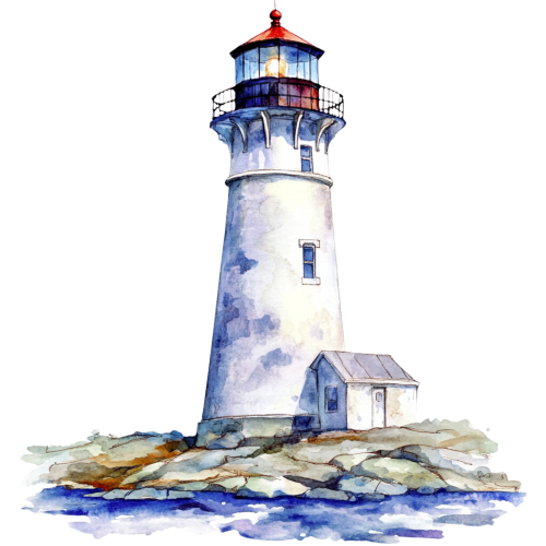 (271-02-1) Watercolor Lighthouse