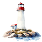 (271-02-1) Watercolor Lighthouse