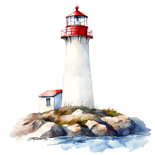(271-02-1) Watercolor Lighthouse