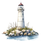 (271-02-1) Watercolor Lighthouse
