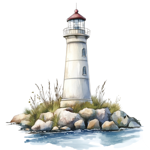 (271-02-1) Watercolor Lighthouse