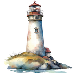 (271-02-1) Watercolor Lighthouse