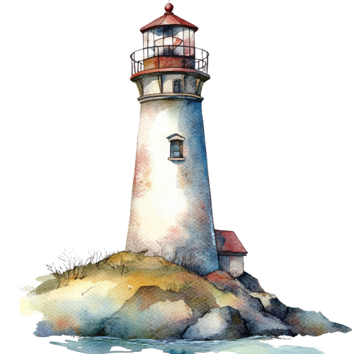 (271-02-1) Watercolor Lighthouse