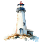 (271-02-1) Watercolor Lighthouse