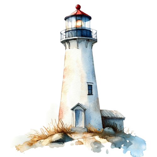 (271-02-1) Watercolor Lighthouse